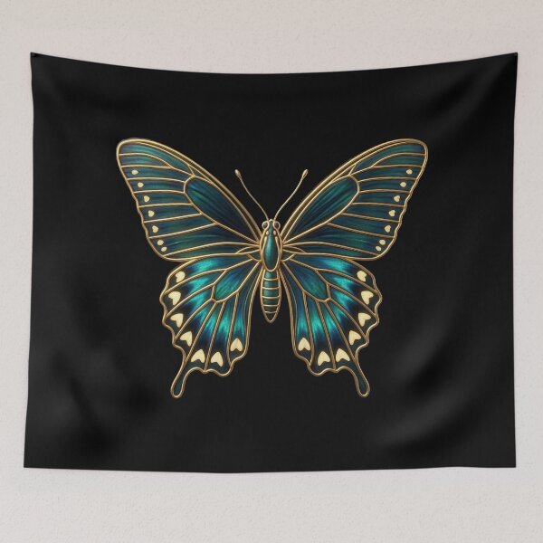 Item preview, The Iridescent Aristocrat: Art Nouveau Pipevine Swallowtail (Battus philenor) designed and sold by FreiherrPK.