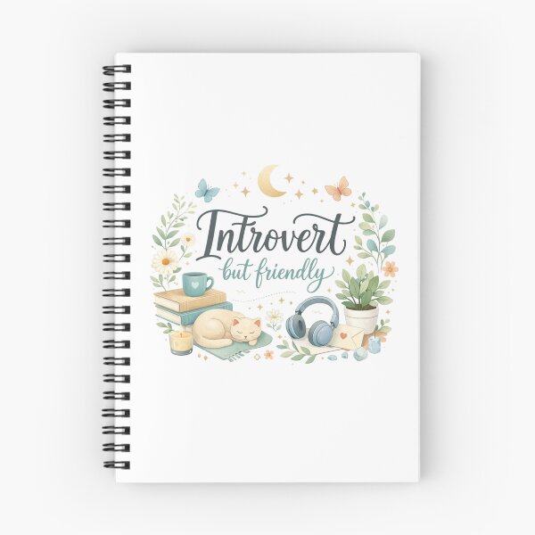 Item preview, Introvert But Friendly Cute Aesthetic Design | Soft Cozy Personality Quote Art designed and sold by Sanika arts .