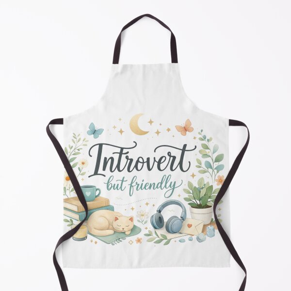 Item preview, Introvert But Friendly Cute Aesthetic Design | Soft Cozy Personality Quote Art designed and sold by Sanika arts .