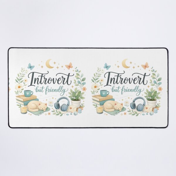 Item preview, Introvert But Friendly Cute Aesthetic Design | Soft Cozy Personality Quote Art designed and sold by Sanika arts .