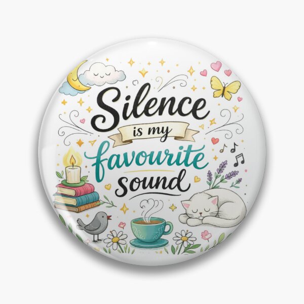 Item preview, Silence Is My Favourite Sound Cute Aesthetic Design | Introvert Quote Calm Minimal Art designed and sold by Sanika arts .