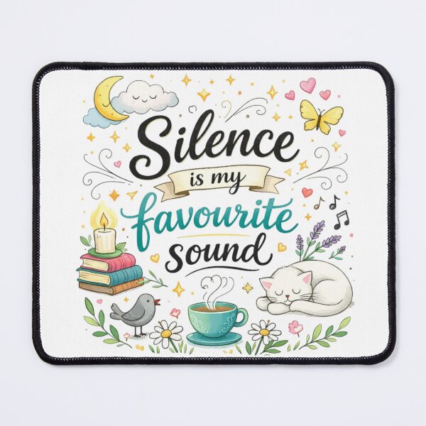 Item preview, Silence Is My Favourite Sound Cute Aesthetic Design | Introvert Quote Calm Minimal Art designed and sold by Sanika arts .