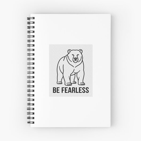 Item preview, : Minimal Bear Sticker – Be Fearless Line Art designed and sold by SainiArt19.