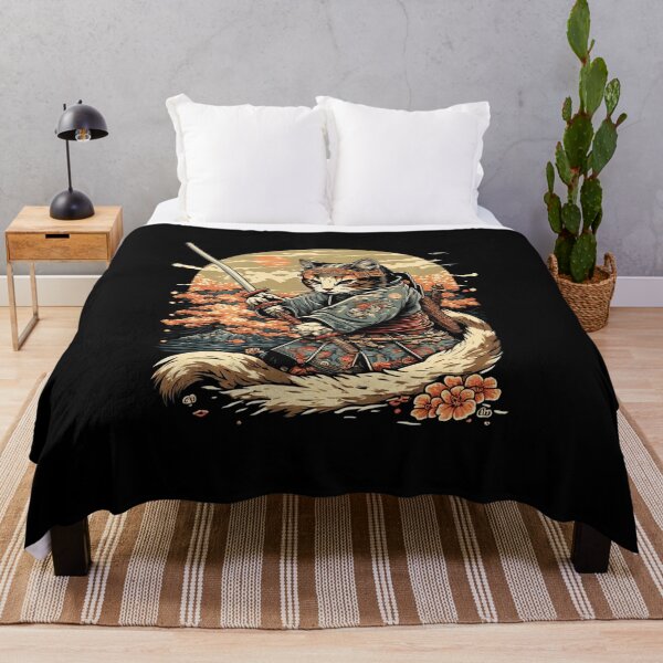 Item preview, Samurai Cat Japanese Ukiyo Style Ninja Illustration designed and sold by titanlevi.