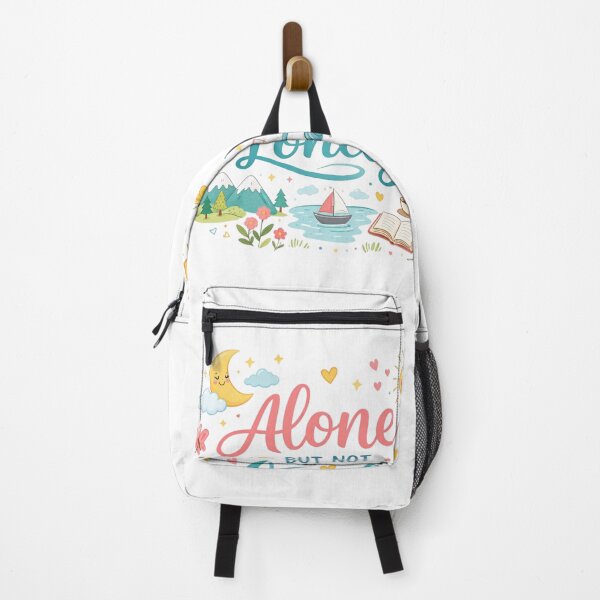 Item preview, Alone But Not Lonely Cute Aesthetic Introvert Quote Design designed and sold by Sanika arts .