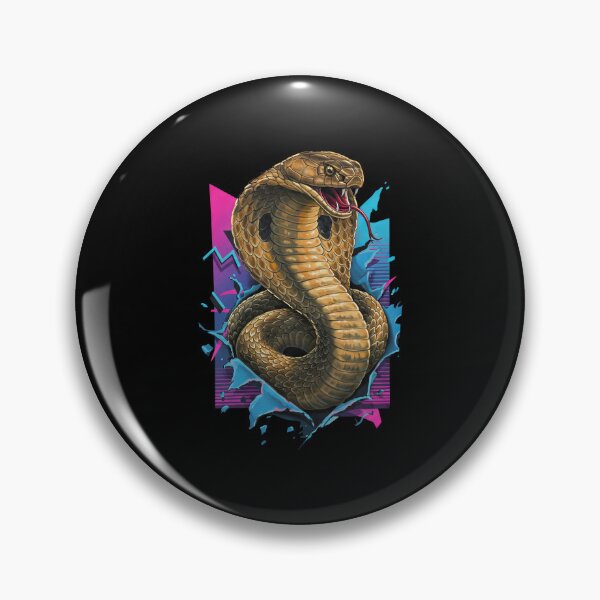Item preview, King Cobra Snake Striking Through Colorful designed and sold by TeeARTHY.