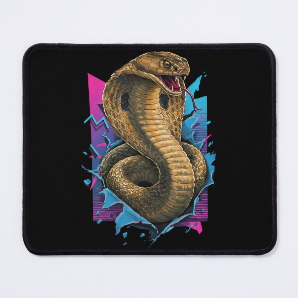 Item preview, King Cobra Snake Striking Through Colorful designed and sold by TeeARTHY.