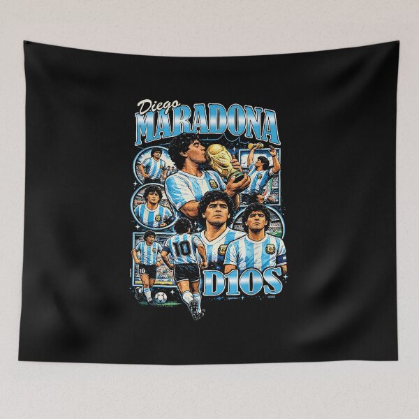 Item preview, Diego Maradona 90s Vintage Bootleg Style Football Soccer Art designed and sold by PaulTSchafer.