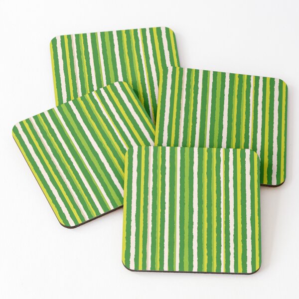 Item preview, Wavy Green Vertical Stripe Pattern designed and sold by bubblegoth.