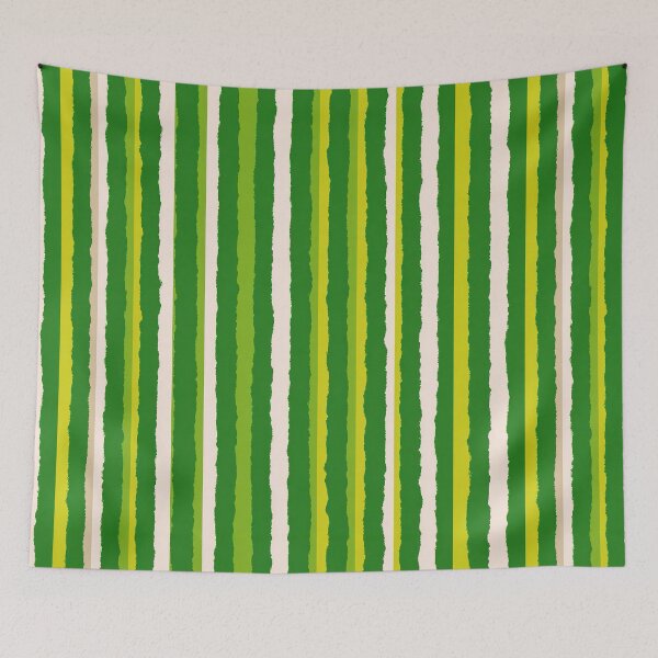 Item preview, Wavy Green Vertical Stripe Pattern designed and sold by bubblegoth.