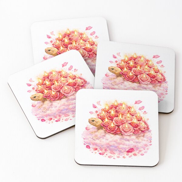 Item preview, Pink and red Birthday Roses Sulcata turtle cloud  designed and sold by Sulcata Studio.