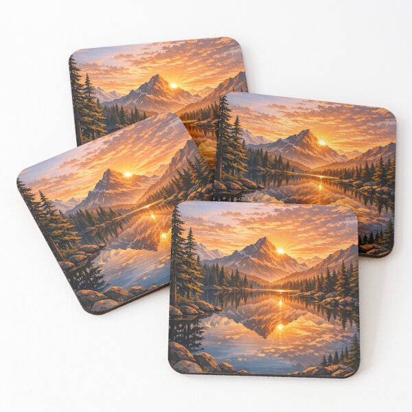 Item preview, Golden Reflections on the Peaks designed and sold by Art&couleurs .