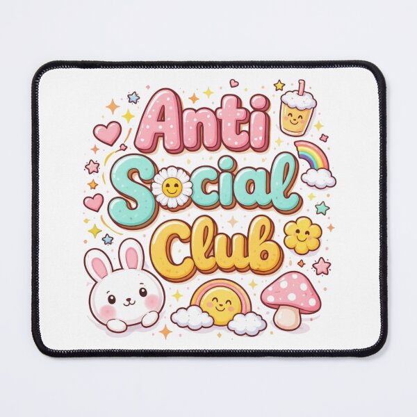 Item preview, Cute Anti Social Club Kawaii Aesthetic Introvert Funny Design designed and sold by Sanika arts .