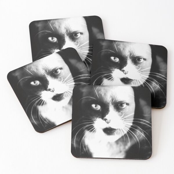 Item preview, 1932 It's me + cat vintage weird surreal cat woman black and white photograph poster art print designed and sold by Astrid Arkhangelsky.