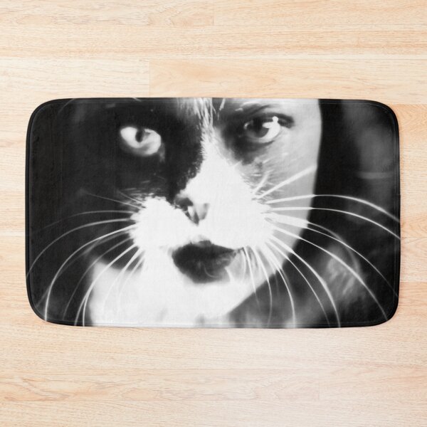 Item preview, 1932 It's me + cat vintage weird surreal cat woman black and white photograph poster art print designed and sold by Astrid Arkhangelsky.
