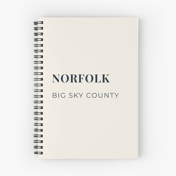 Item preview, Norfolk Typography Poster Big Sky County Coastal Wall Art designed and sold by MyriadNorfolk.