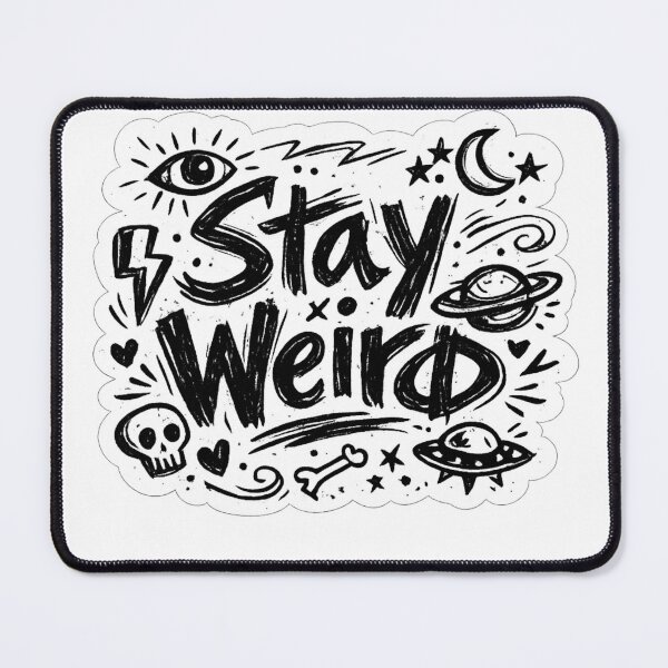 Item preview, Stay Weird Retro Doodle Aesthetic Sticker designed and sold by irfanshikh.