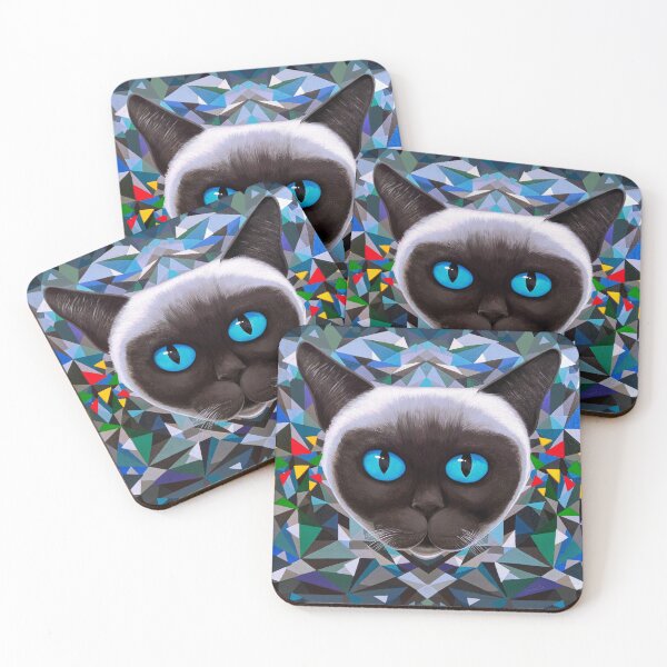 Item preview, Siamese Gaze Cat Painting  designed and sold by shantilovesart.