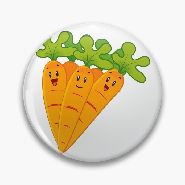 Item preview, Trio of Smiling Carrots — Kawaii Vegetables Cute Cartoon Veggie Gift designed and sold by CLC54.