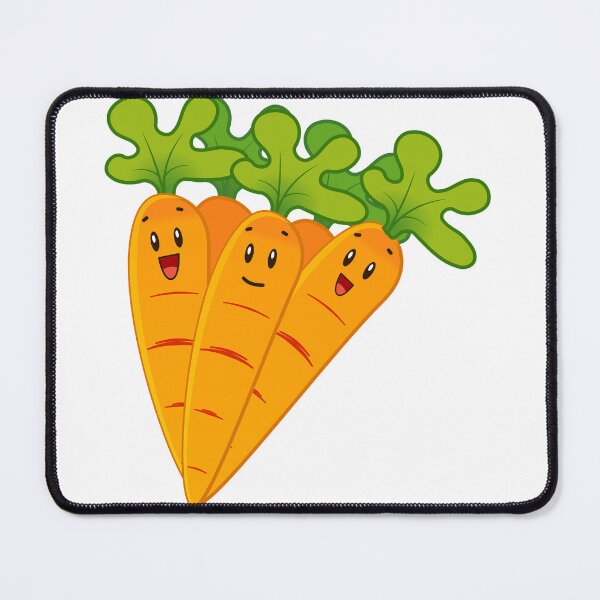 Item preview, Trio of Smiling Carrots — Kawaii Vegetables Cute Cartoon Veggie Gift designed and sold by CLC54.