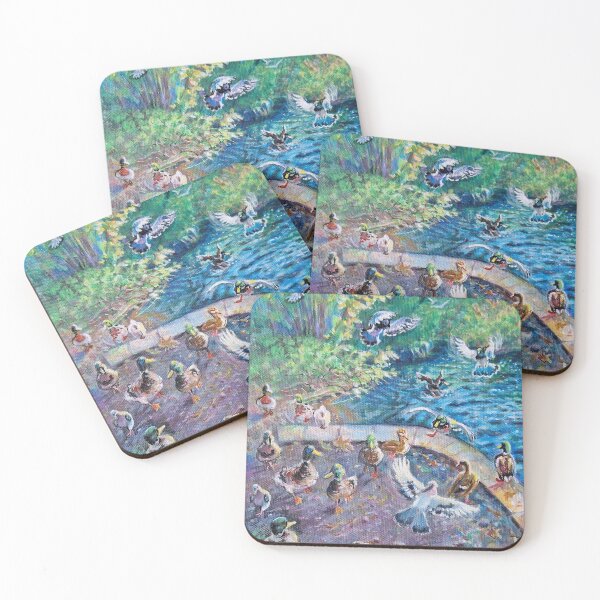Item preview, Faff Flap and Flutter - ducks, pigeons, pond designed and sold by LittleLiz.