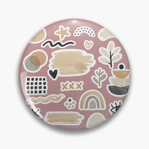 Item preview, Aesthetic Boho Abstract Shapes Sticker Pack - Earthy Neutrals designed and sold by irfanshikh.