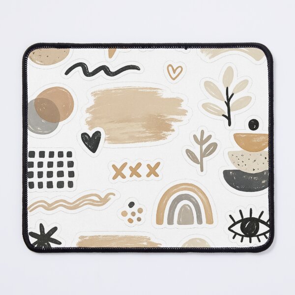 Item preview, Aesthetic Boho Abstract Shapes Sticker Pack - Earthy Neutrals designed and sold by irfanshikh.
