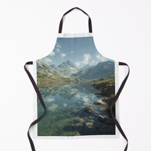 Item preview, Mountains and Lake Landscape designed and sold by NicolasGlowArt.