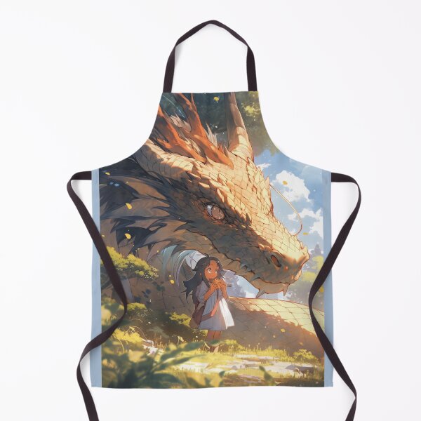 Item preview, “Anime Girl Protected by Dragon – Epic Fantasy Artwork” designed and sold by PrintsGateWay.