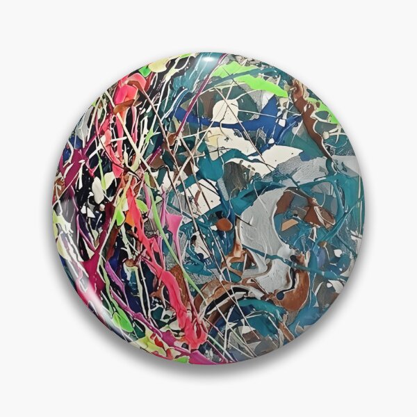 Item preview, Neon Arc Abstract Expressionism | Dynamic Drip Painting | Vibrant Modern Action Art designed and sold by SergioMiklos.