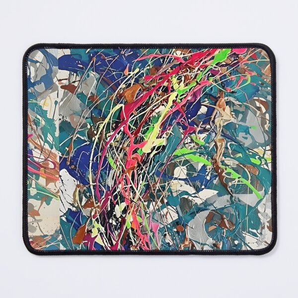 Item preview, Neon Arc Abstract Expressionism | Dynamic Drip Painting | Vibrant Modern Action Art designed and sold by SergioMiklos.