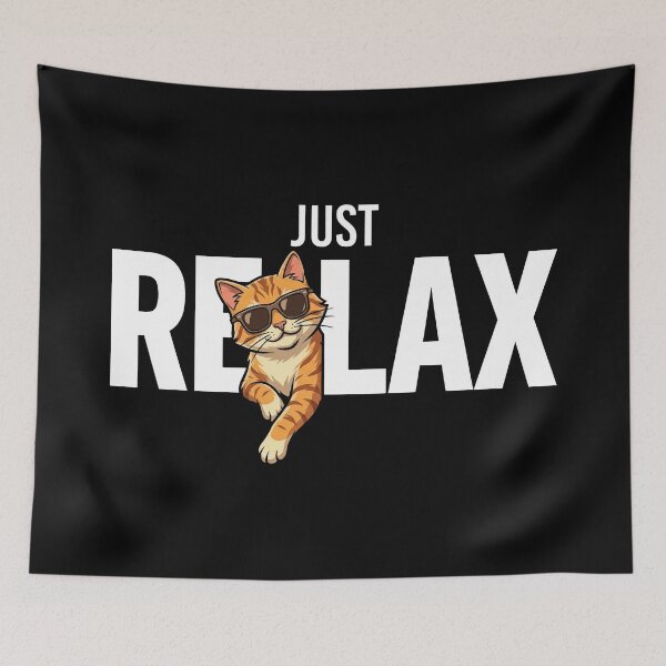 Item preview, Just Relax Chill Cat with Sunglasses designed and sold by pawcuddle.