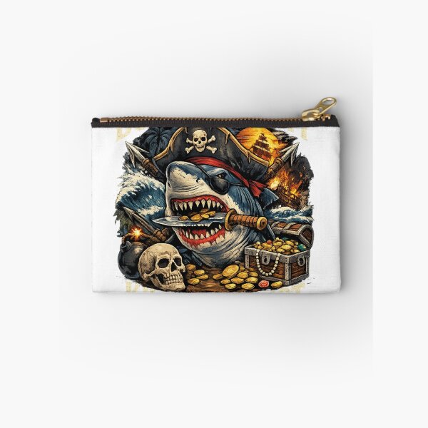 Item preview, Pirate Shark Born To Hunt Killer Instinct Funny Aggressive Ocean Predator Design designed and sold by Wear Sculpt.