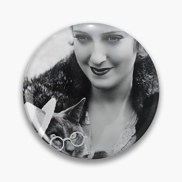 Item preview, 1932 American actress and singer Jeanette MacDonald with her cat named Pussumus vintage cat lady photograph poster art print designed and sold by Astrid Arkhangelsky.