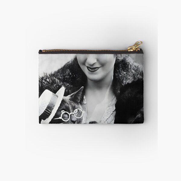 Item preview, 1932 American actress and singer Jeanette MacDonald with her cat named Pussumus vintage cat lady photograph poster art print designed and sold by Astrid Arkhangelsky.