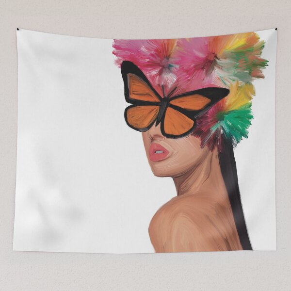 Item preview, BUTTERFLY AND FLOWER WOMEN designed and sold by Giovanna Gil Alves.