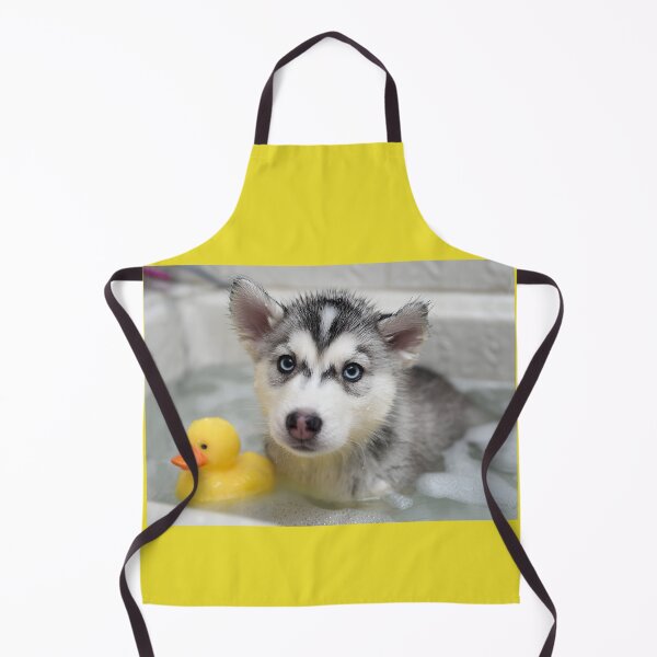 Item preview, Husky in bath designed and sold by ArtfulPlay.