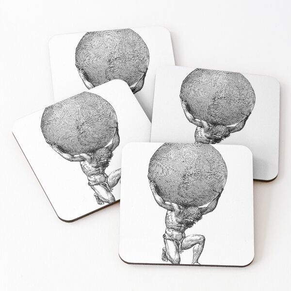 Item preview, Atlas Bears the World — Vintage Engraving Greek Mythology Titan Strength designed and sold by CLC54.