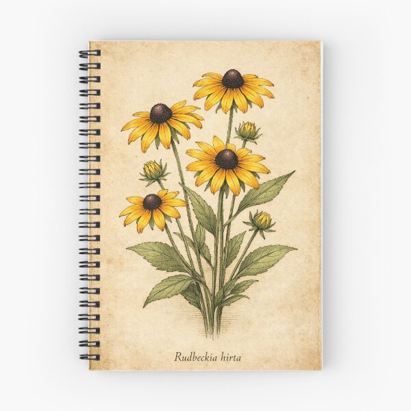 Item preview, Vintage Rudbeckia Botanical Print – Black Eyed Susan Wildflower Antique Wall Art designed and sold by Darlin8888.