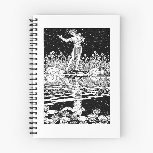 Item preview, Narcissus and His Reflection — Vintage Engraving, Greek Mythology, Starry Night designed and sold by CLC54.