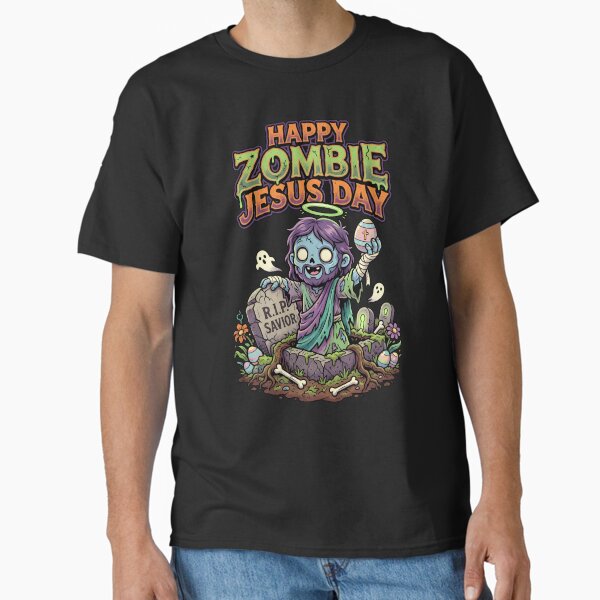 Funny Happy Zombie Jesus Day Easter Men Classic T-Shirt
