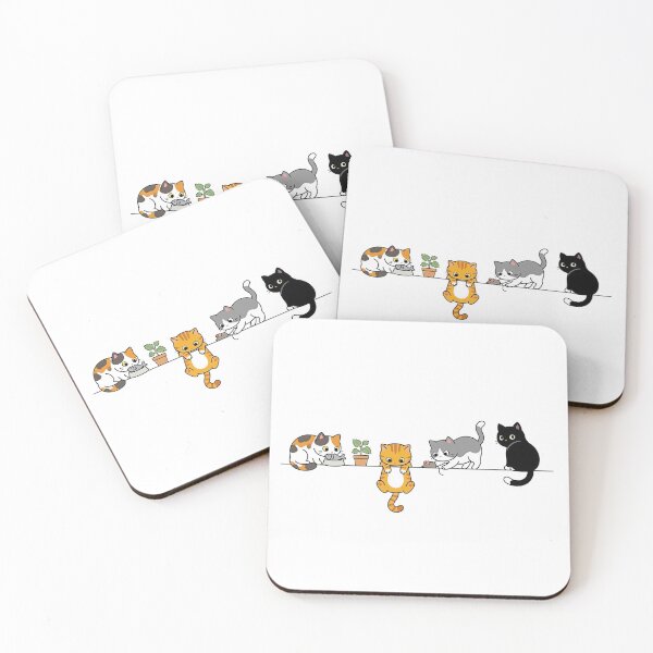 Item preview, Cute Cats on Shelf - Adorable Cat Pack designed and sold by pawcuddle.