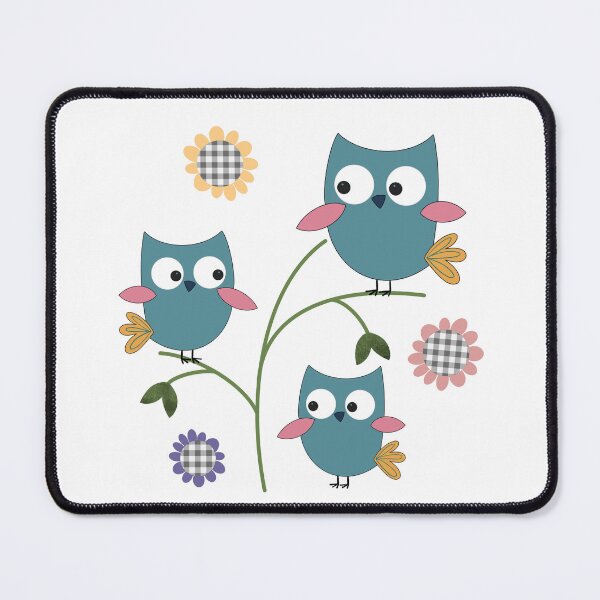 Item preview, Cute teal owl seamless repeating pattern designed and sold by SeamlessDsign.