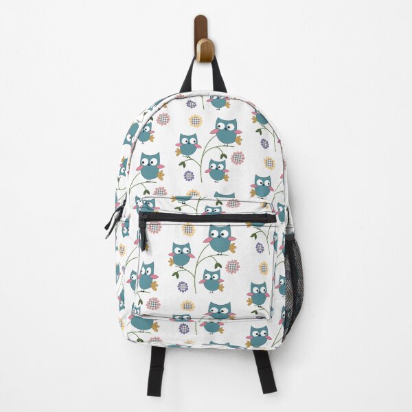 Item preview, Cute teal owl seamless repeating pattern designed and sold by SeamlessDsign.