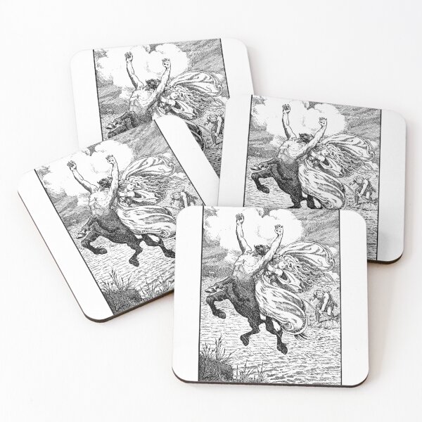 Item preview, Centaur and Nymph — Vintage Engraving, Greek Mythology, Antique Illustration designed and sold by CLC54.