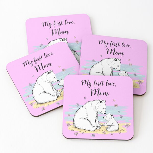 Item preview, My First Love, Mom – Mother and Baby Bears Playing on the Beach designed and sold by Sea Gem.