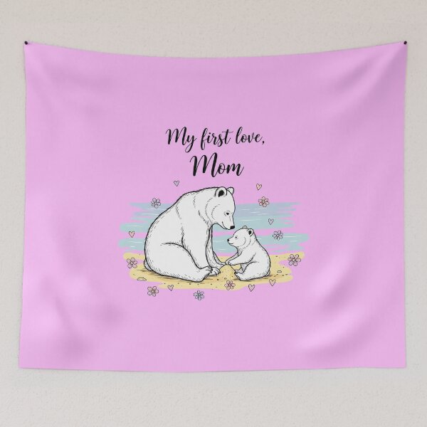 Item preview, My First Love, Mom – Mother and Baby Bears Playing on the Beach designed and sold by Sea Gem.