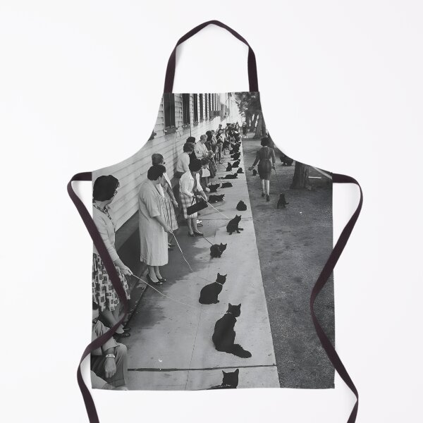 Item preview, Vintage Hollywood black cat auditions for Tales of Terror 1960's era movie funny black and white photograph designed and sold by Astrid Arkhangelsky.