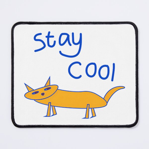Item preview, Stay Cool Cat Cartoon Abstract Cat designed and sold by AkurartVisArt.