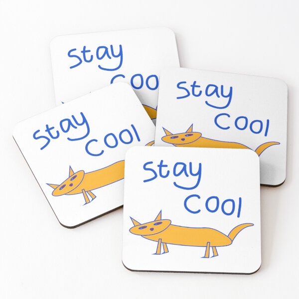 Item preview, Stay Cool Cat Cartoon Abstract Cat designed and sold by AkurartVisArt.